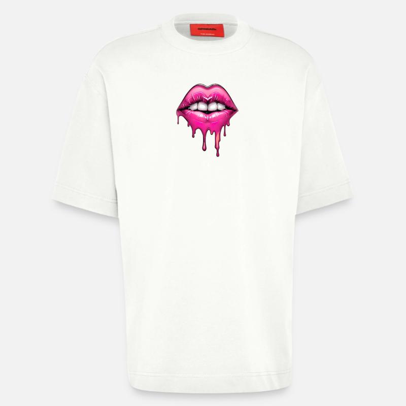 Lips - Heavyweight T-Shirt - made by SPREAD  - OFF WHITE