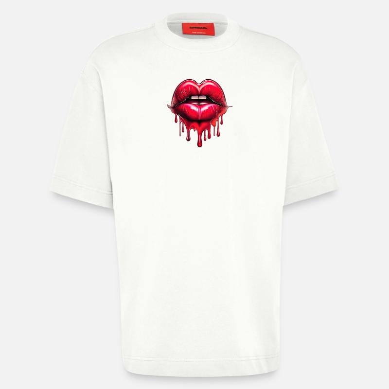 Lips - Heavyweight T-Shirt - made by SPREAD  - OFF WHITE