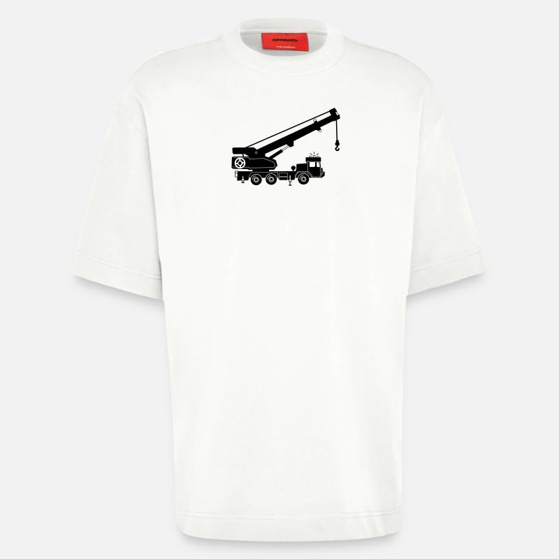 Kranwagen oder Abschleppwagen - Heavyweight T-Shirt - made by SPREAD  - OFF WHITE