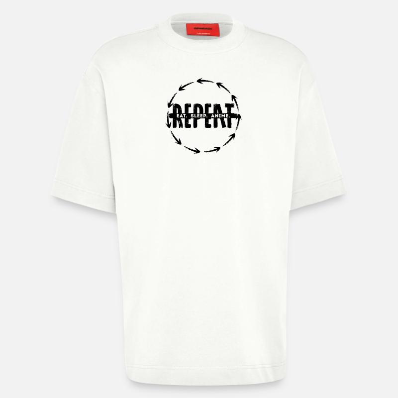Déclaration d’anime Mangastyle Comic Animation Manga - T-shirt bio épais oversize fabriqué en UE - OFF WHITE