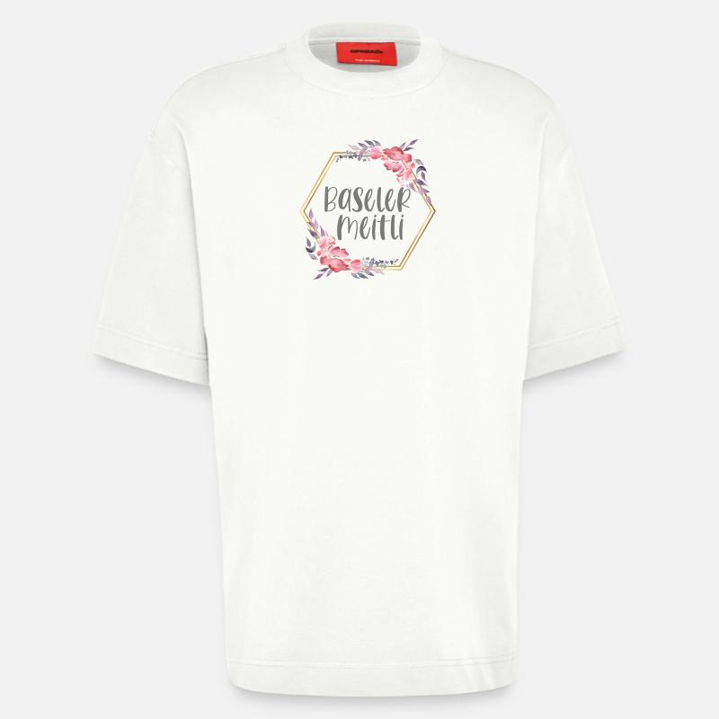 Schweiz Basel Mädchen Heimat Geschenk - Heavyweight T-Shirt - made by SPREAD  - OFF WHITE