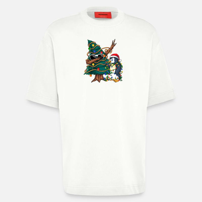 Dapping Tannenbaum -Dapping Weihnachtspullover - Heavyweight T-Shirt - made by SPREAD  - OFF WHITE