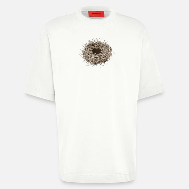 leeres Vogelnest oder Osternest zum Frühling - Heavyweight T-Shirt - made by SPREAD  - OFF WHITE