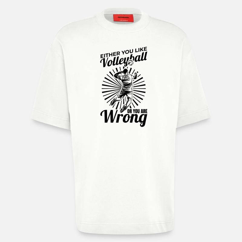 Entweder magst du Volleyball oder nicht - Heavyweight T-Shirt - made by SPREAD  - OFF WHITE