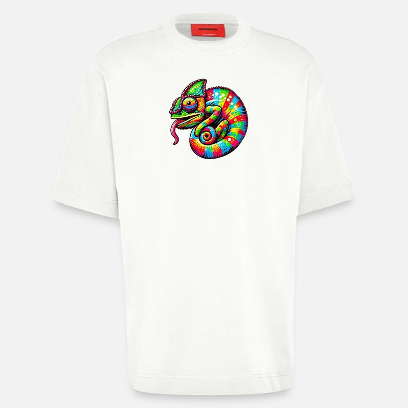 Caméléon - T-shirt bio épais oversize fabriqué en UE - OFF WHITE