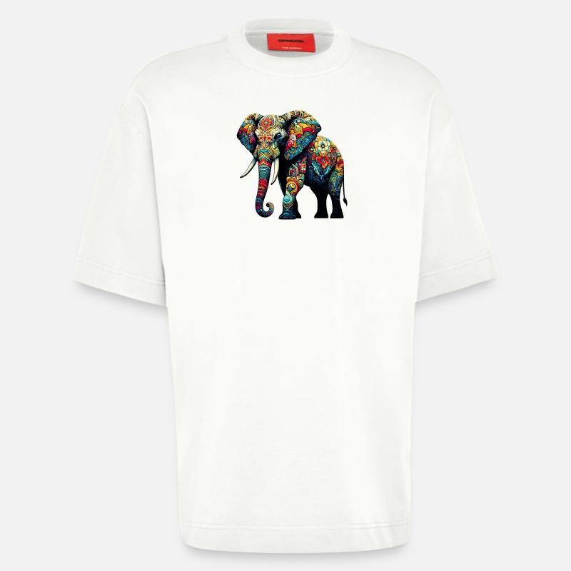 Elephant - Heavyweight T-Shirt - made by SPREAD  - OFF WHITE