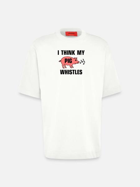 I think my pig whistles - Heavyweight T-Shirt - made by SPREAD  - OFF WHITE