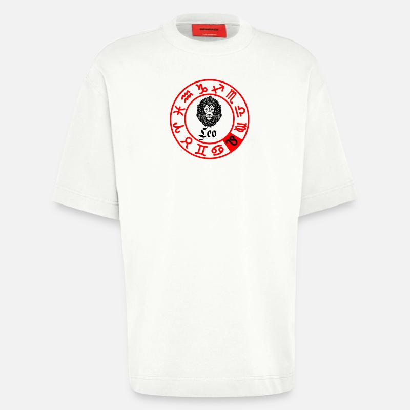 Zwölf Sternzeichen Löwe Löwe - Heavyweight T-Shirt - made by SPREAD  - OFF WHITE