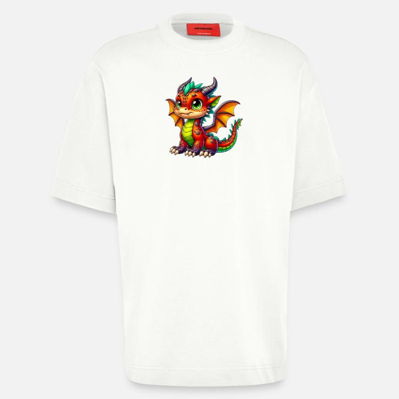 Drache - Heavyweight T-Shirt - made by SPREAD  - OFF WHITE
