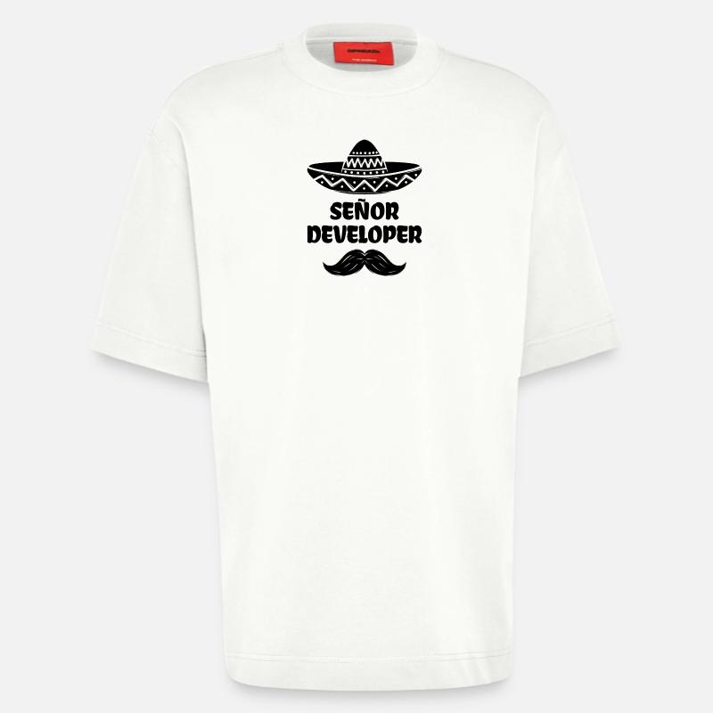 Developer Statement Scripting Dev Computergeek - Heavyweight T-Shirt - made by SPREAD  - OFF WHITE
