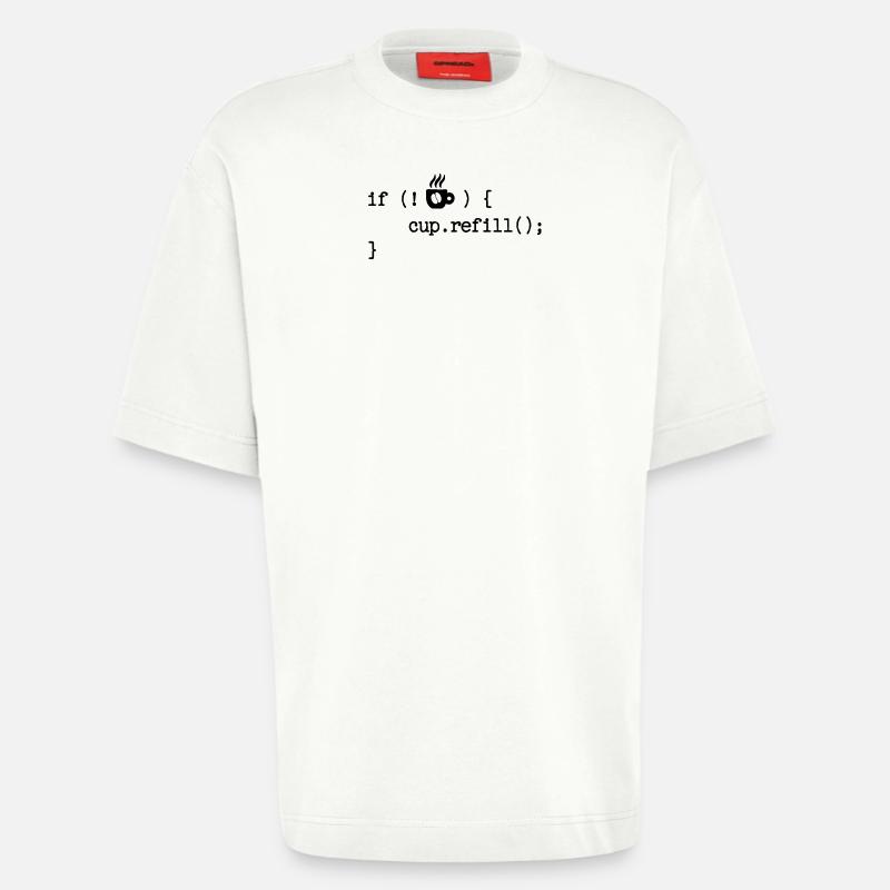 Développeur Programmeur Code Débogage Développeur Web - T-shirt bio épais oversize fabriqué en UE - OFF WHITE