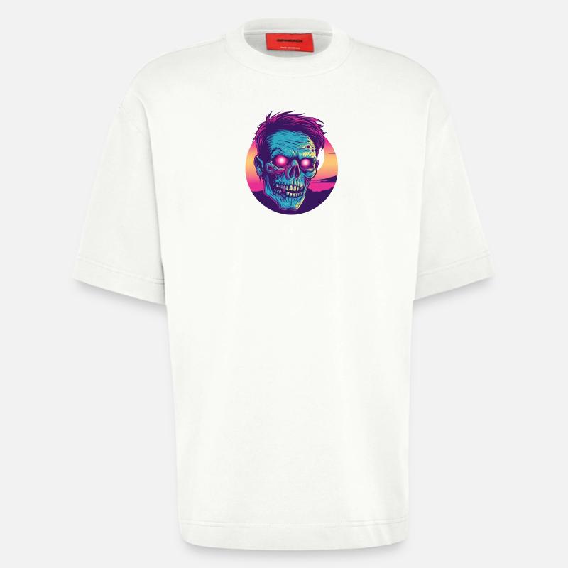 Zombie-Synthwave 2 - Heavyweight T-Shirt - made by SPREAD  - OFF WHITE