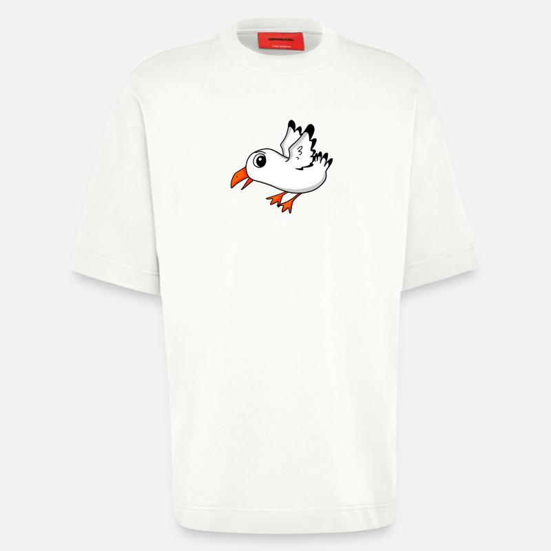Möwe Vogel - Heavyweight T-Shirt - made by SPREAD  - OFF WHITE
