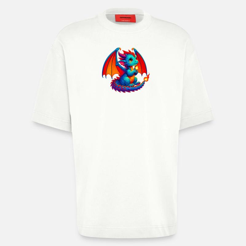 Drache - Heavyweight T-Shirt - made by SPREAD  - OFF WHITE