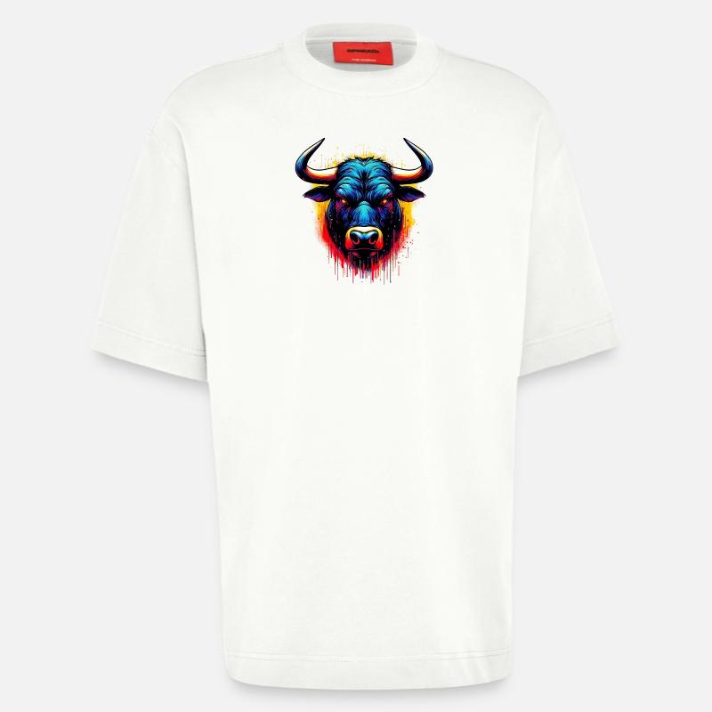 Bull - Heavyweight T-Shirt - made by SPREAD  - OFF WHITE