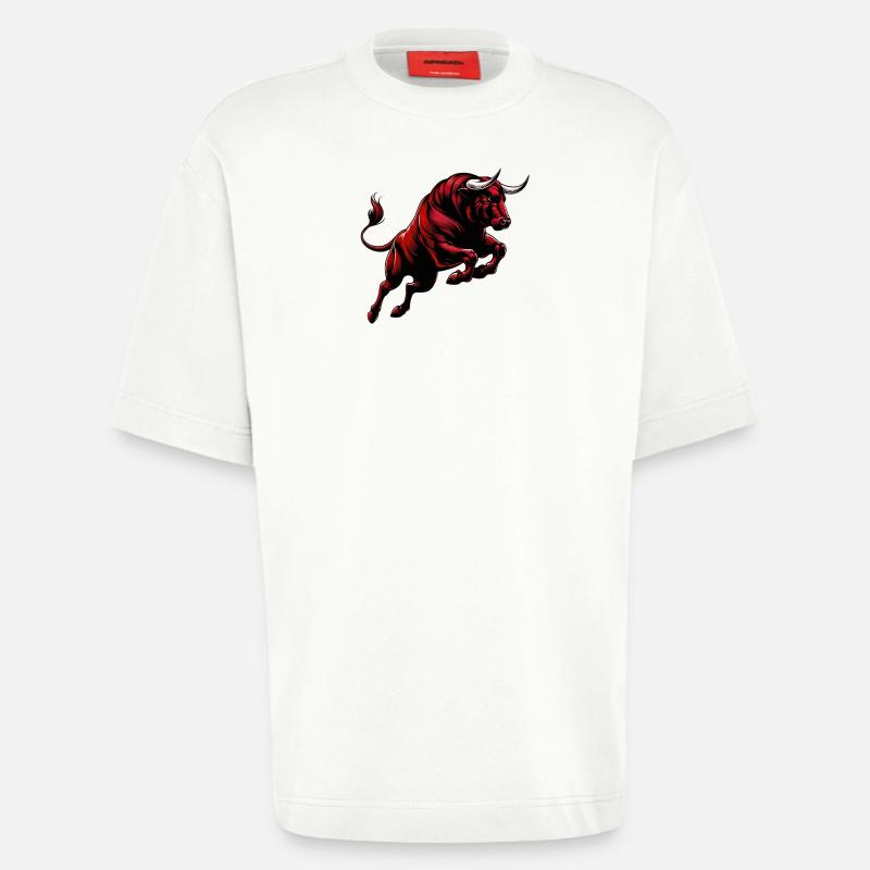 Bull - Heavyweight T-Shirt - made by SPREAD  - OFF WHITE