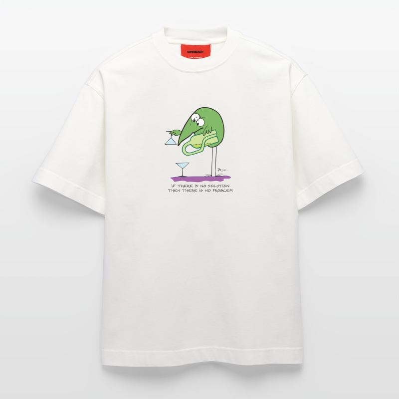 S’il n’y a pas de solution... (version anglaise) T-shirt bio épais oversize fabriqué en UE