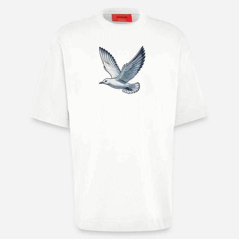 Möwe - Heavyweight T-Shirt - made by SPREAD  - OFF WHITE