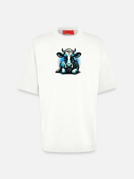 Vache - T-shirt bio épais oversize fabriqué en UE - OFF WHITE
