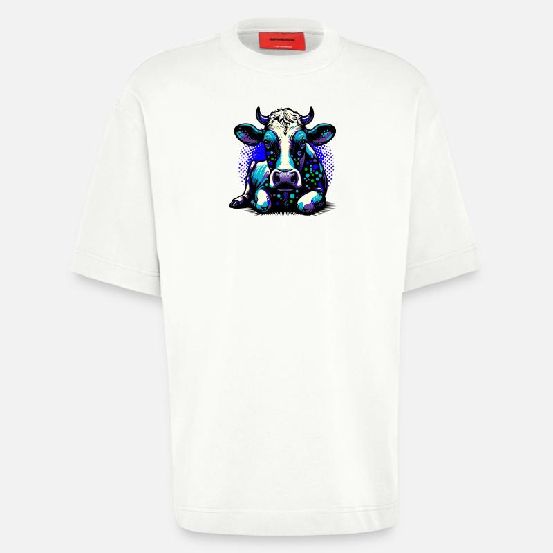 Kuh - Heavyweight T-Shirt - made by SPREAD  - OFF WHITE