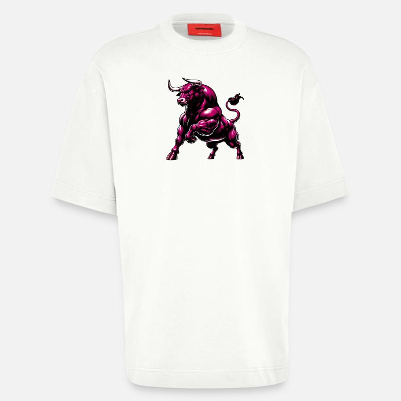 Bull - Heavyweight T-Shirt - made by SPREAD  - OFF WHITE