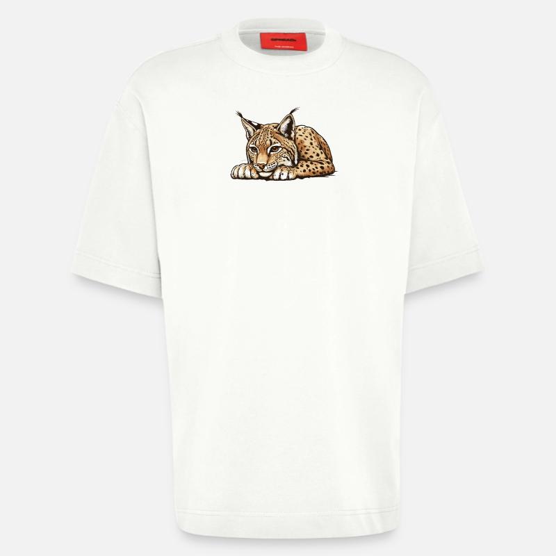 Lynx - T-shirt bio épais oversize fabriqué en UE - OFF WHITE