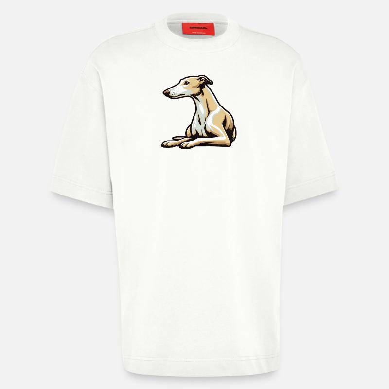 Lévrier - T-shirt bio épais oversize fabriqué en UE - OFF WHITE