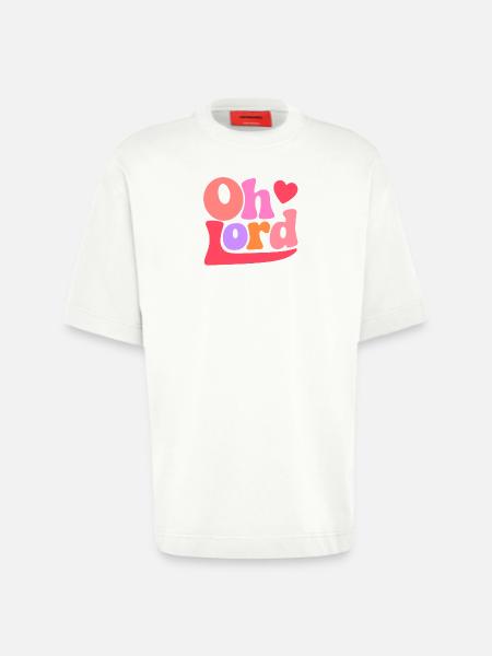 Seigneur - T-shirt bio épais oversize fabriqué en UE - OFF WHITE