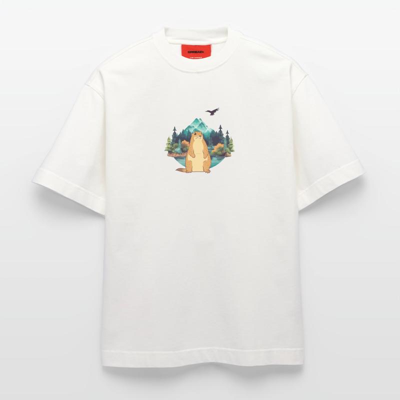 Marmotte T-shirt bio épais oversize fabriqué en UE