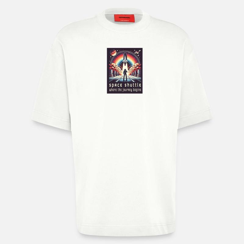 Space Shuttle - Die Reise beginnt - Heavyweight T-Shirt - made by SPREAD  - OFF WHITE