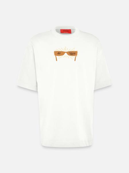 be stylish with sunglasses - Heavyweight T-Shirt - made by SPREAD  - OFF WHITE