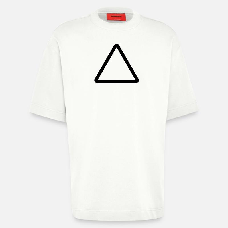 Baustelle, Warnschild Vorlage, Danger Warning - Heavyweight T-Shirt - made by SPREAD  - OFF WHITE