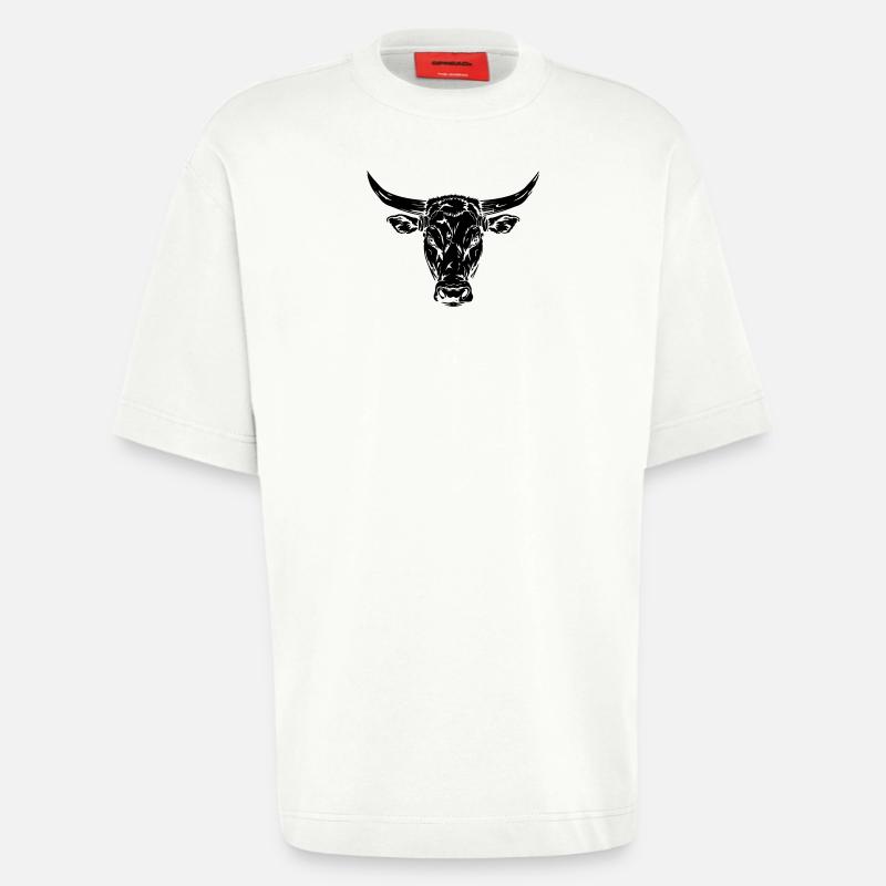 Bull - Heavyweight T-Shirt - made by SPREAD  - OFF WHITE