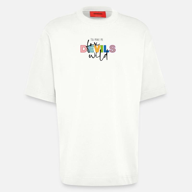 You make me fox devils wild - Heavyweight T-Shirt - made by SPREAD  - OFF WHITE
