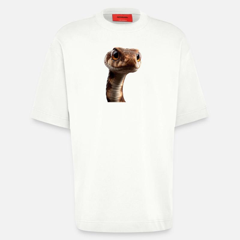 Schlange Python Kobra Klapperschlange Schlangen - Heavyweight T-Shirt - made by SPREAD  - OFF WHITE