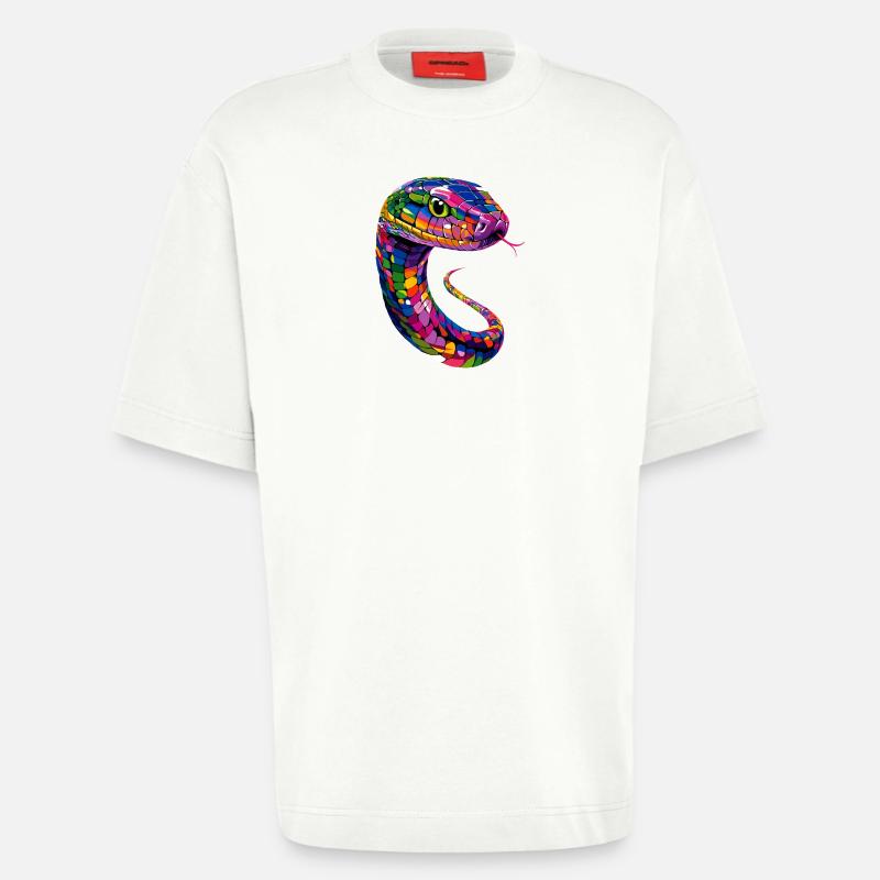 snake, python, cobra, rattlesnake, snakes - Heavyweight T-Shirt - made by SPREAD  - OFF WHITE