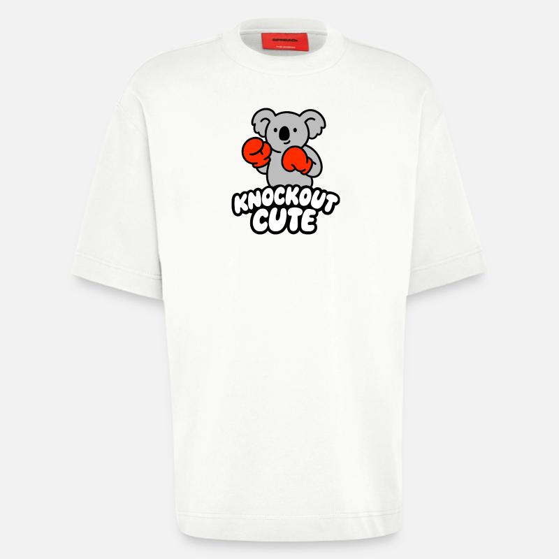 Knockout Cute Koala mit Boxhandschuhen - Heavyweight T-Shirt - made by SPREAD  - OFF WHITE