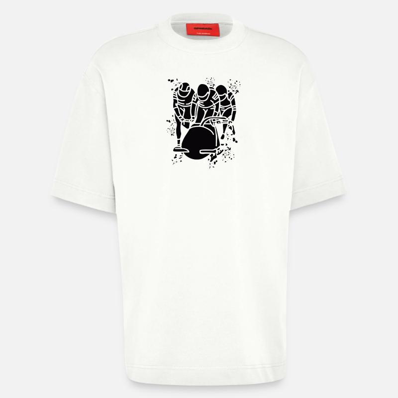 Bobsleigh Bobsleigh Bobsleigh à quatre - T-shirt bio épais oversize fabriqué en UE - OFF WHITE