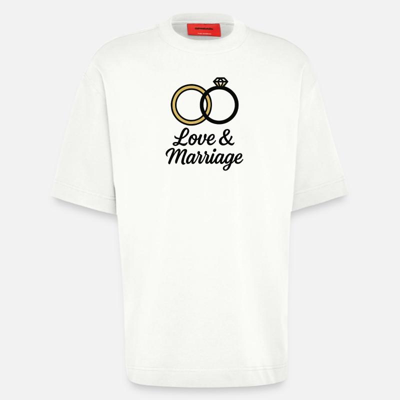 Liebe & Ehe Trauringe - Liebe & Ehe - Heavyweight T-Shirt - made by SPREAD  - OFF WHITE