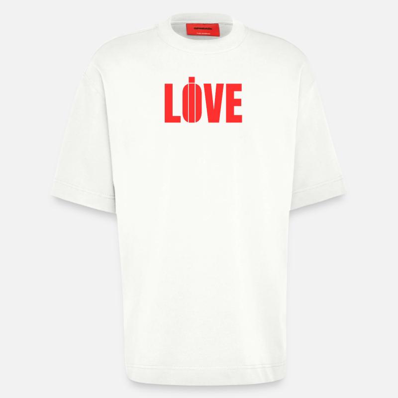 Leben oder lieben - Heavyweight T-Shirt - made by SPREAD  - OFF WHITE