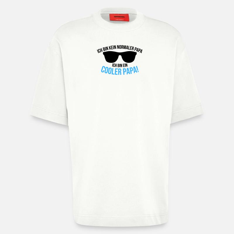 Ich bin ein cooler Papa Spruch - Heavyweight T-Shirt - made by SPREAD - OFF WHITE