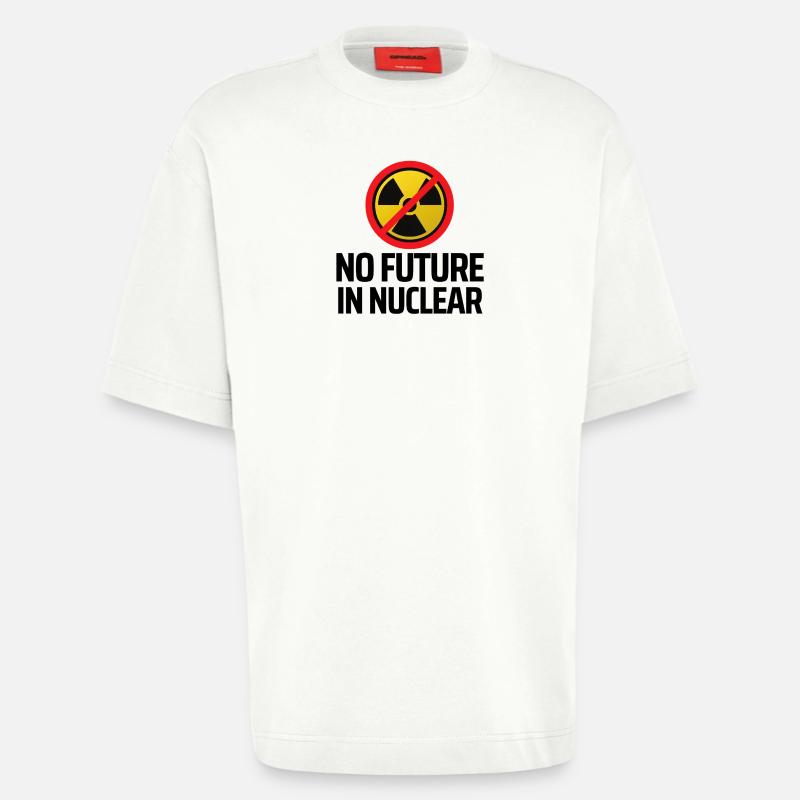 No nuclear power - Heavyweight T-Shirt - made by SPREAD  - OFF WHITE