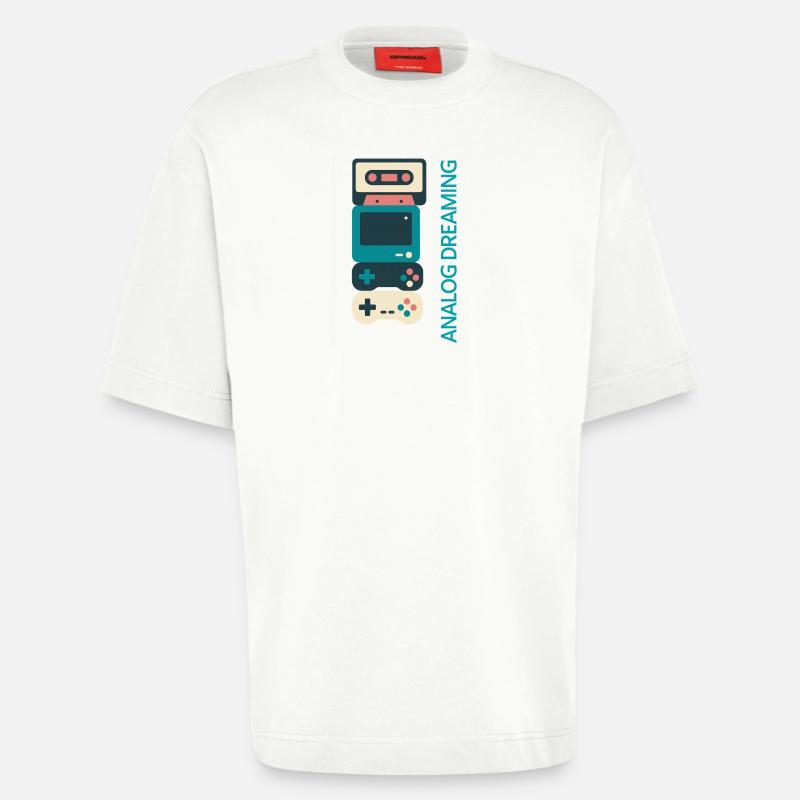 Analog Dreaming Console Stack - Heavyweight T-Shirt - made by SPREAD  - OFF WHITE