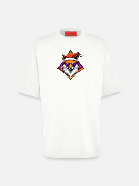 Fuchs Santa Swag - Heavyweight T-Shirt - made by SPREAD  - OFF WHITE