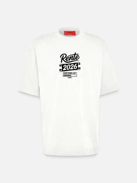 Pension 2026 Countdown Chart - Heavyweight T-Shirt - made by SPREAD  - OFF WHITE