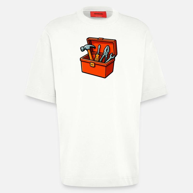 Toolbox - T-shirt bio épais oversize fabriqué en UE - OFF WHITE