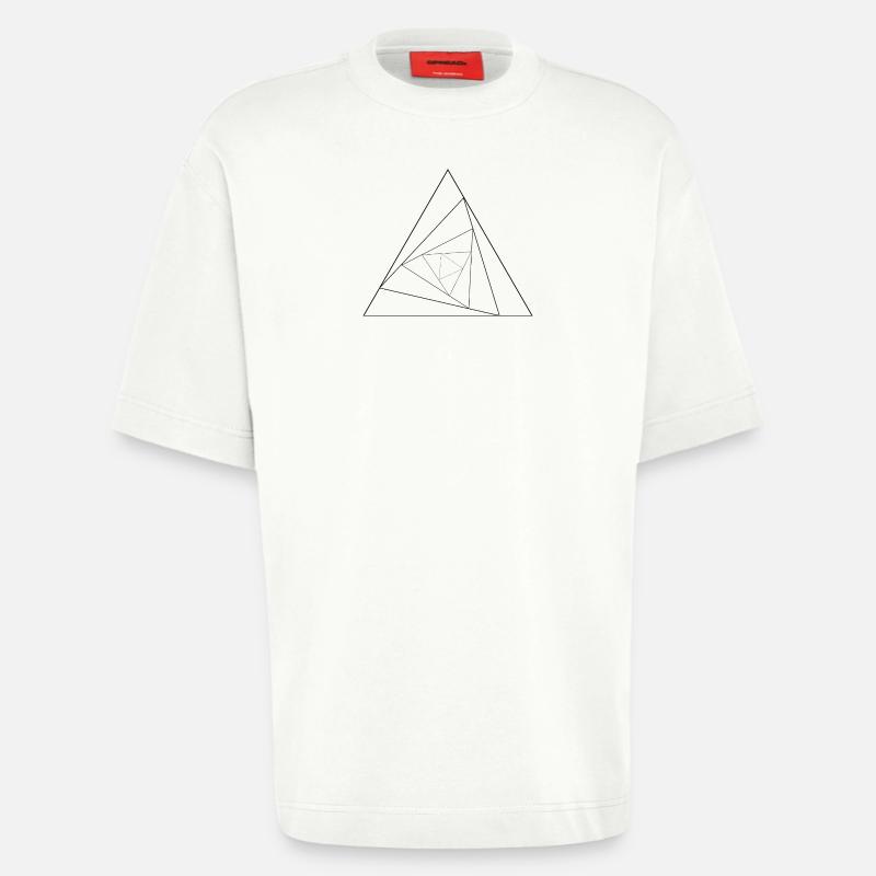 Triangular triangle - Heavyweight T-Shirt - made by SPREAD  - OFF WHITE
