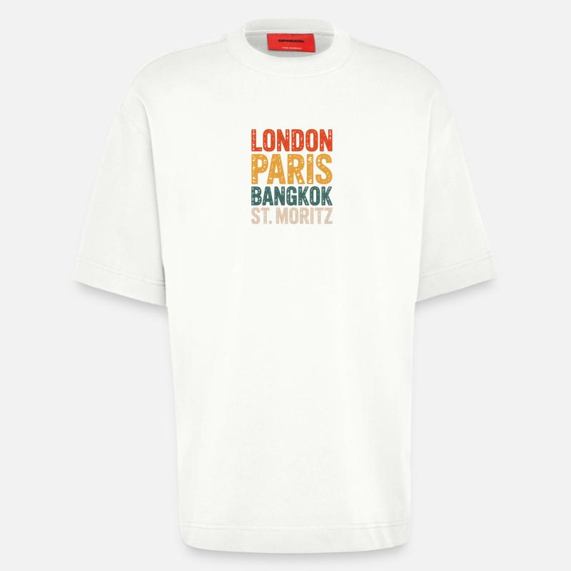 St. Moritz Schweizer Graubünden - Heavyweight T-Shirt - made by SPREAD  - OFF WHITE