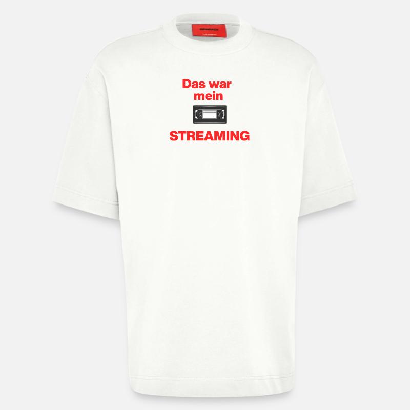 Das war Streaming, Videokasette früher, damals - Heavyweight T-Shirt - made by SPREAD  - OFF WHITE
