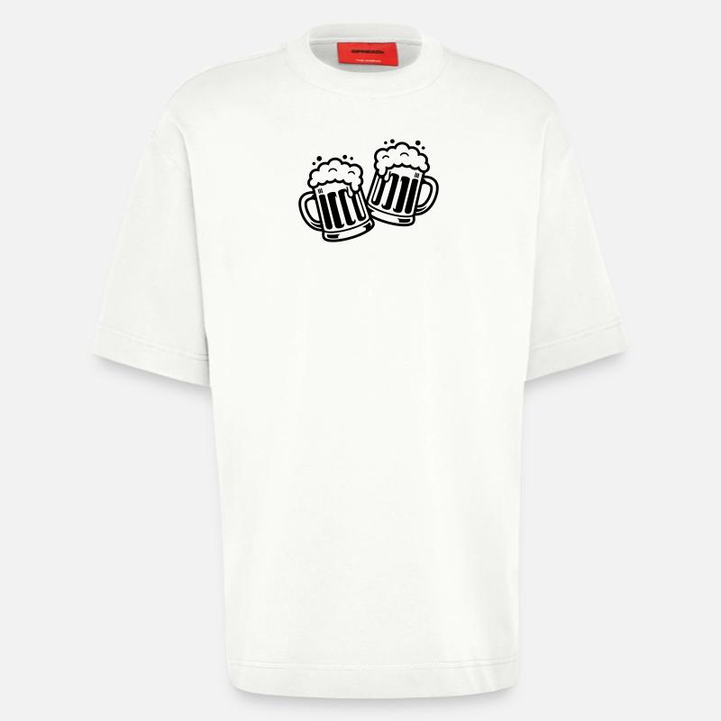 Bierkrug Prost Comic Bier - Heavyweight T-Shirt - made by SPREAD  - OFF WHITE
